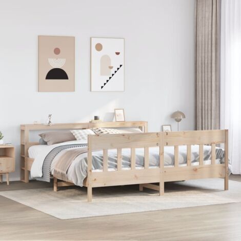 Massivholzbett ohne Matratze 180x200 Kiefernholz vidaXL