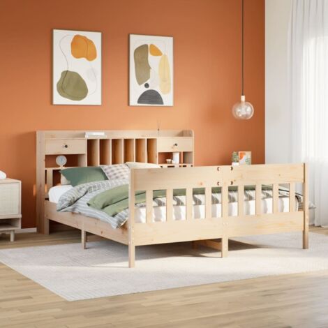 Massivholzbett ohne Matratze 180x200 Kiefernholz vidaXL