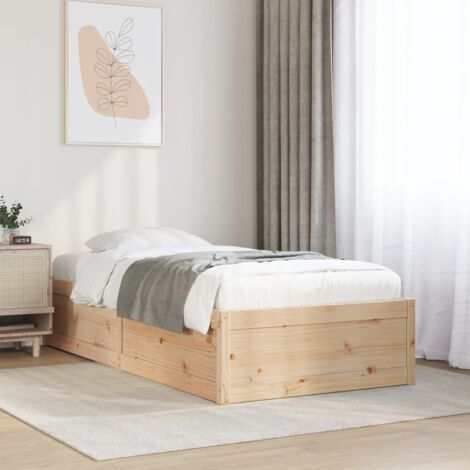 Massivholzbett ohne Matratze 90x190 cm Kiefernholz vidaXL