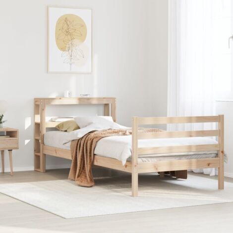 Massivholzbett ohne Matratze 90x200 Kiefernholz vidaXL