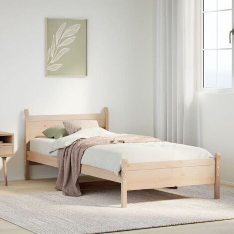 Massivholzbett ohne Matratze 90x200 Kiefernholz vidaXL
