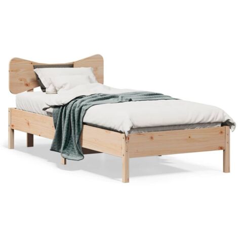 Massivholzbett ohne Matratze 90x200 Kiefernholz vidaXL