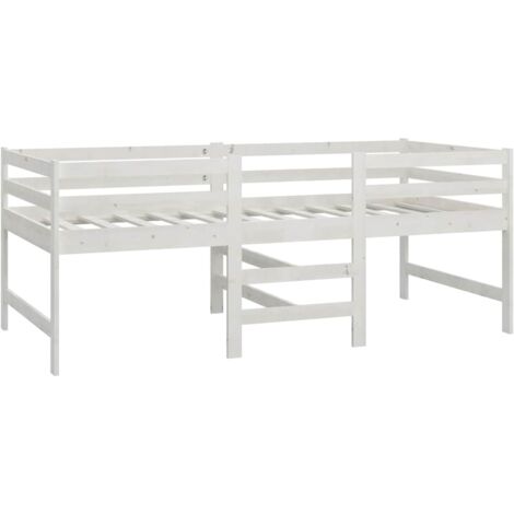 Massivholzbett ohne Matratze Weiß 90x200 cm Kiefernholz vidaXL