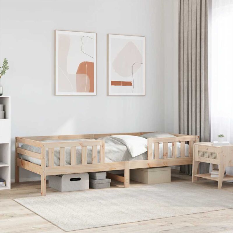 Massivholzbett Ohne Matratze 75x190 Cm Kiefernholz Vidaxl
