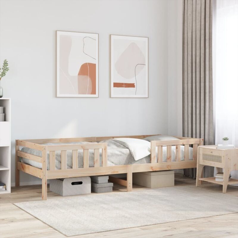 Massivholzbett Ohne Matratze 100x200 Cm Kiefernholz Vidaxl
