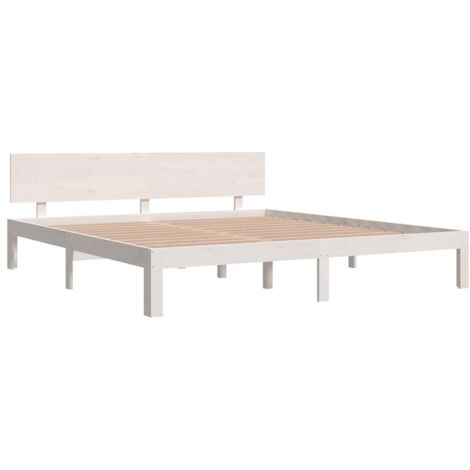 Massivholzbett Weiß 180x200 cm vidaXL