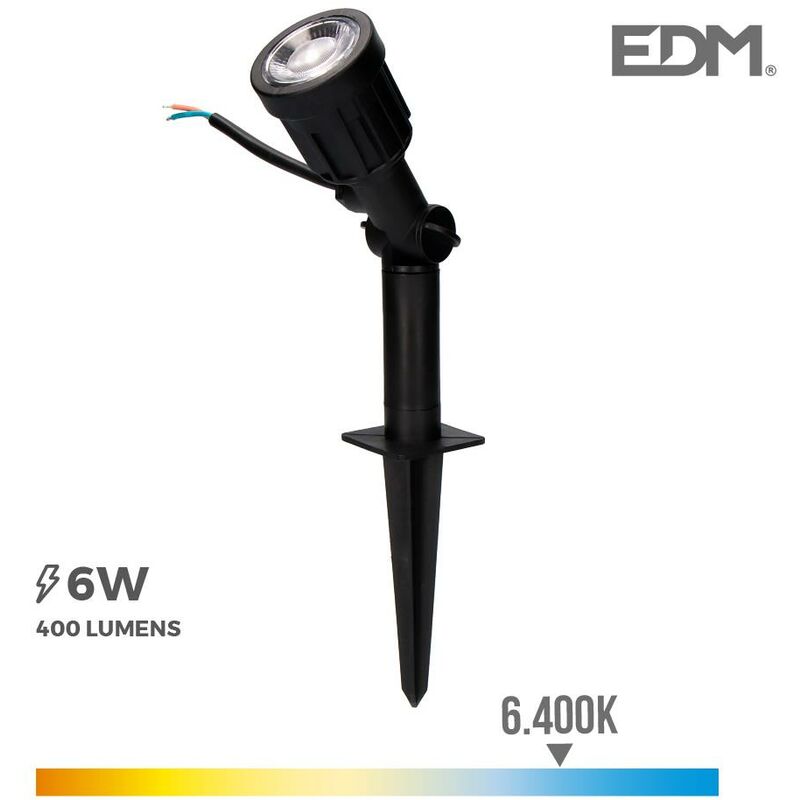 

Estaca jardin led ip64 6w 6.400k 38º edm EDM 73106