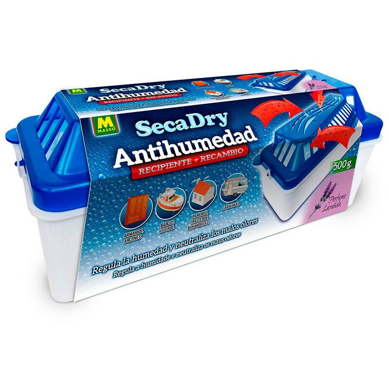 

Secadry antihumedad recipiente+recambio 500g. 231647 massó - Masso