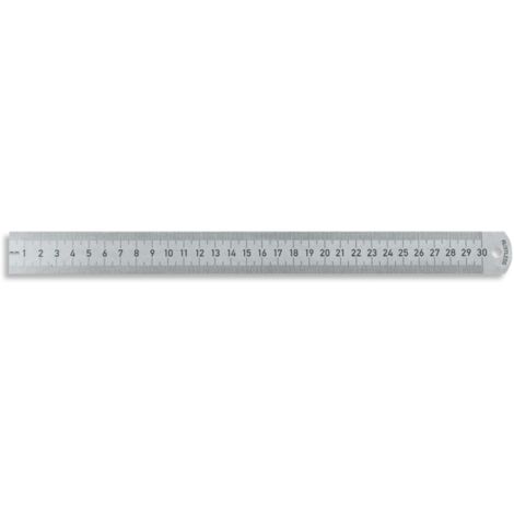 Maßstab biegsam Federbandstahl rostfrei Teilung A:1/1mm+1/1mm 1000/30x1mm