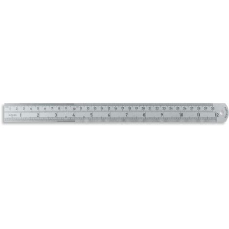 Maßstab biegsam Federbandstahl rostfrei Teilung:1/1mm+1/2mm+1/16"+1/32"+1/64" 500/30x1mm