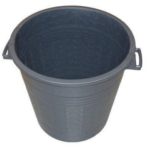 Mastello Bidone Bigoncio Fondo Vivo Nero Stefanplast - Lt 100 - Cm 52X65 - 1 Pz