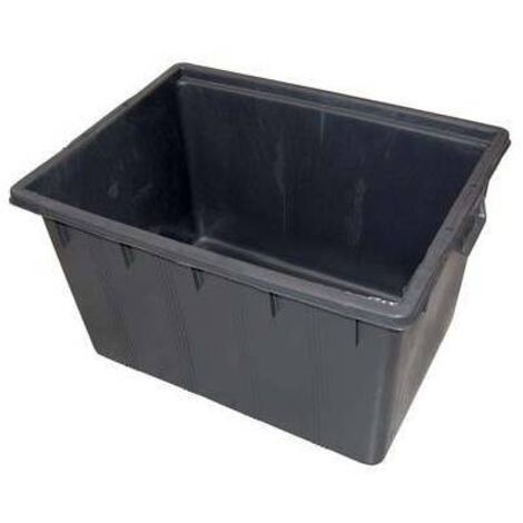 Mastello rectangular L 180 80X60 h 48 negro Ics