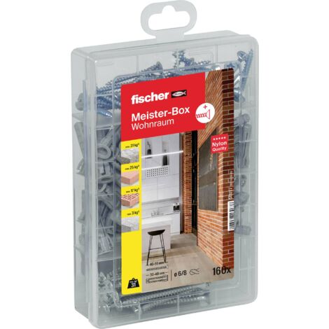 MASTER-BOX avec chevilles SX + vis Fischer 513777 160 pièces W61065