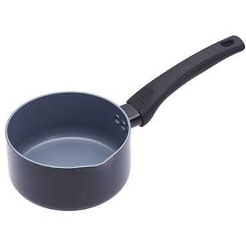 MasterClass Ceramic Non-Stick Induction-Ready Milk Pan, 14cm in Black