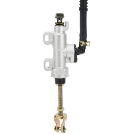 Master Cylindre Hydraulique Frein Pied Arrière pour Motocross, Quad, Dirt Bike - Cylindre Principal, Réservoir Argenté
