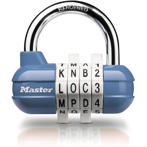 Master Lock 1534EURD Lucchetto con Combinazione, Colore Casuale, 5.9 x 6.4 x 2.6 cm