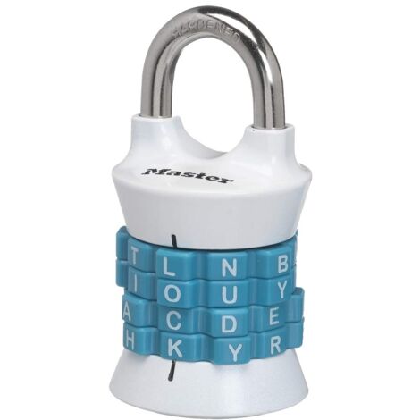 Master Lock 1535DWD - Lucchetto a combinazione con parola, per armadietti di palestre e scuole, i colori possono variare