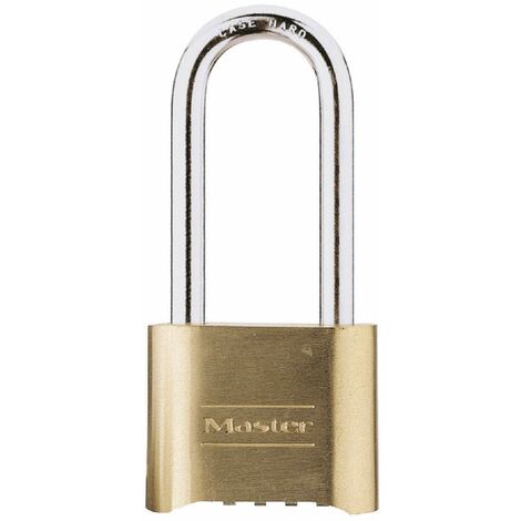 Master Lock 175EURDLH Lucchetto Certificato a Combinazione in Zinco massiccio con Finitura in Ottone, Oro, 10.7 x 5.1 x 2.4 cm