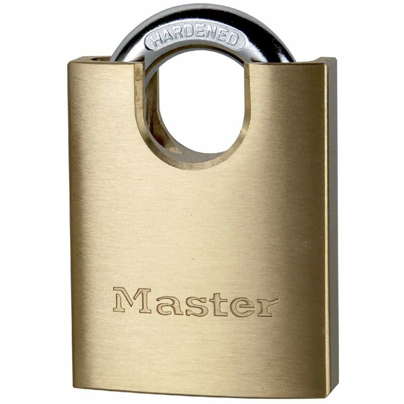 Image of Master Lock 2250EURD Lucchetto, Arco Protetto in Acciaio Cementato 20 mm, Ottone, 50 mm
