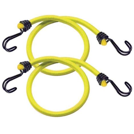 Master Lock 3022EURDAT Twin Wire Bungee Cord 100cm Yellow 2 Piece MLK3022E