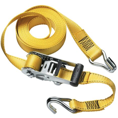 Master Lock 3058EURDAT Cinghie di Fissaggio con Ganci a J, Giallo, 4.5 m x 35 mm