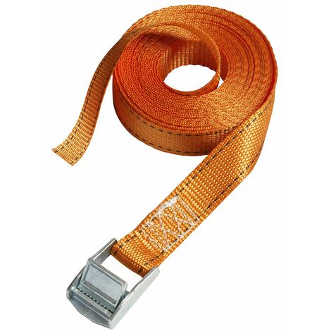 Master Lock 3212EURDAT Cinghia con Fibbia in Zama, Arancio, 5 m x 25 mm