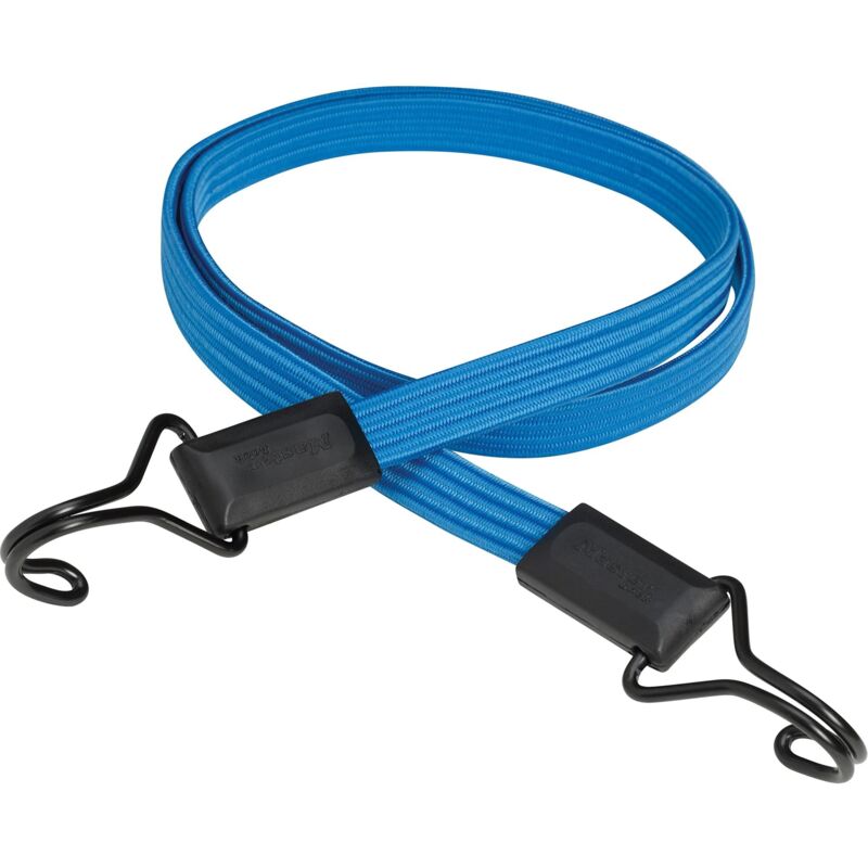 Flat Bungee 120Cm Dark Blue Double Hook - 40KG Resistance