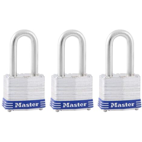 Master Lock 3TRILF Lucchetto in acciaio laminato con chiave, 1-1/2" Grillo
