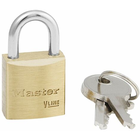 Master Lock 4120KA-132 Lucchetto con Chiavi in Ottone, Oro, 3.4 x 2 x 1 cm