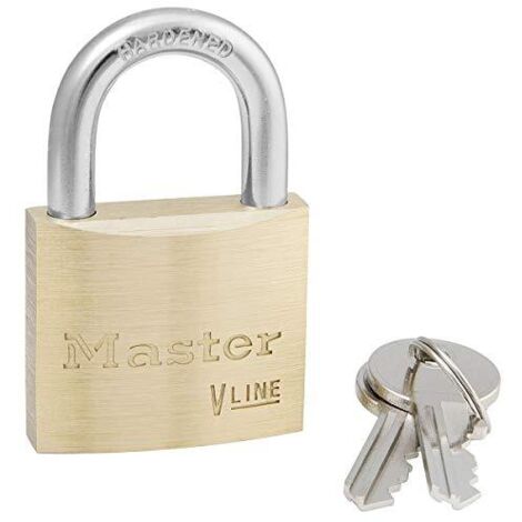 Master Lock 4140EUR Lucchetto con Chiavi in Ottone, Oro, 6 x 4 x 1.3 cm