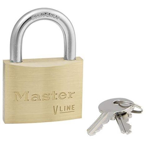 Master Lock 4150 Lucchetto con Chiavi in Ottone, Oro, 6.8 x 5 x 1.4 cm