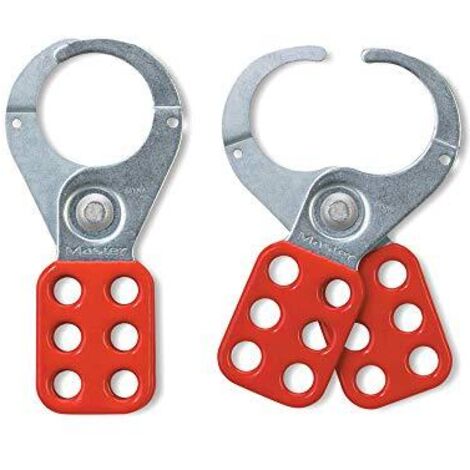 Master Lock 421 Acciaio Lockout Hasp, rosso e argento, 12.2 x 6 x 0.6 cm