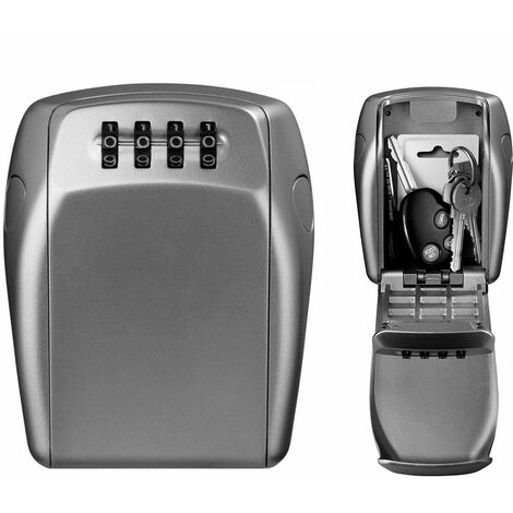 Master Lock 5415EURD Cassaforte per Chiavi, Sicurezza Rinforzata, Montaggio a Parete, Casseta di Sicurezza per Chiavi Grigio