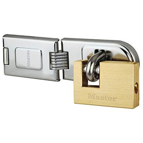Master Lock 606720EURD Set Composto Chiusura a Scatto per Porta e Lucchetto Rettangolare a Chiave