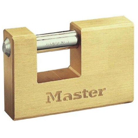 Master Lock – Cadenas en laiton massif 76 mm – Anse en acier cémenté – Cylindre à 5 goupilles – Double verrouillage à taquets – Résistant à la corrosion - 607EURD