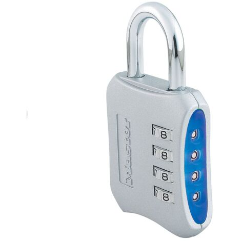 Master Lock 653EURD Lucchetto con Combinazione e Corpo in Zinco, Colore Casuale, 8,6 x 5 x 1,5 cm