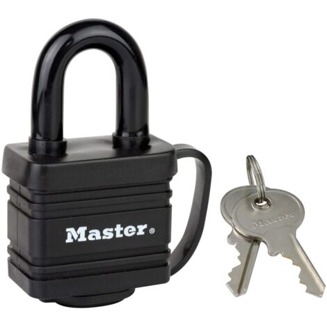 Master Lock 7804EURD Weather Tough Black Finish 40mm Padlock MLK7804