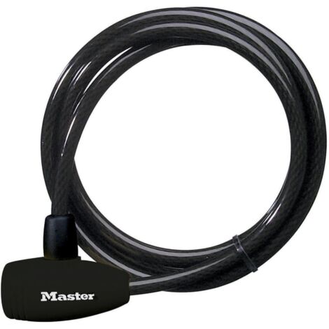 Master Lock 8154EURD Cable Antivol Vélo avec Serrure à Clé, 1,8 m Câble