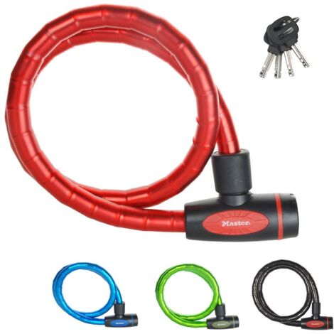 Master Lock 8228EURDPRO Mixed Color Keyed Armoured Cable 1m x 18mm MLK8228E
