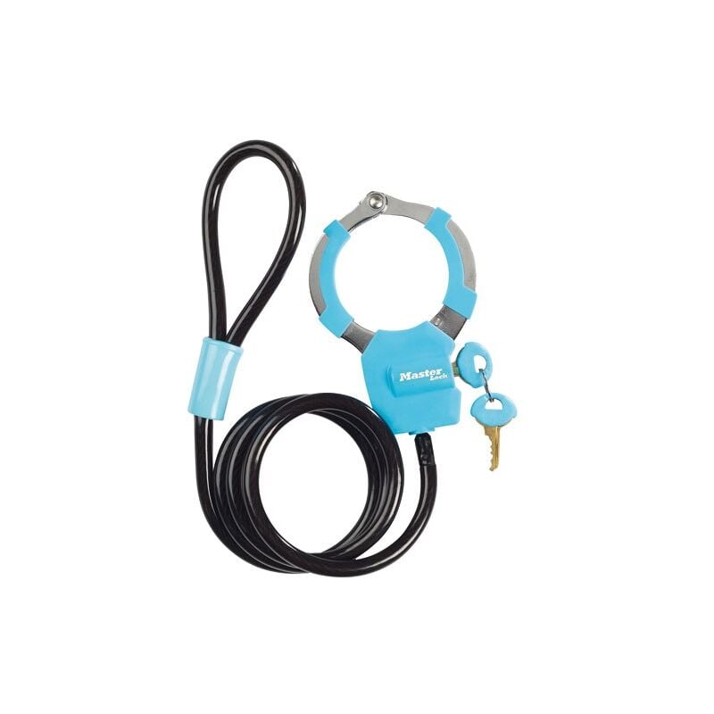 Master Lock - Cable antivol à clé avec menotte 1m.