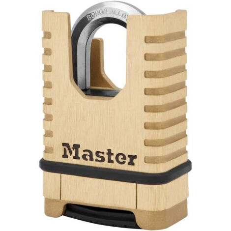 MASTER LOCK Cadenas en Laiton Massif Haute Securite [Anse Protegee][a Combinaison] M1177EURD