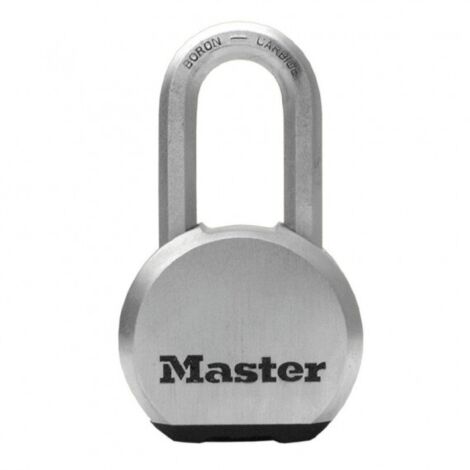 MASTER LOCK Cadenas Haute Sécurité [A Clé] [Acier Inoxydable] [Anse Longue] [Extérieur] M930EURDLH - Idéal pour les espaces de rangement, les remises, les garages, les remorques
