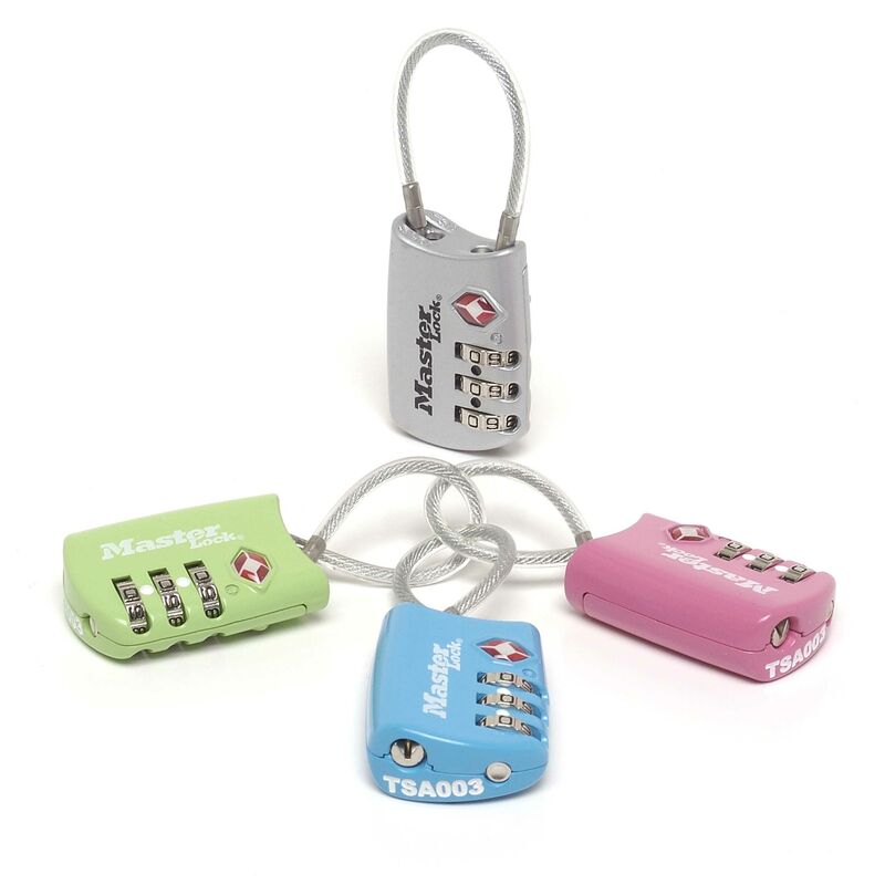 4688EURD cadenas tsa combi avec câble 1 pièce (couleur variable) - Master Lock