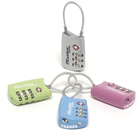 MASTER LOCK - Cadenas tsa 3 chiffres 30mm couleur bl