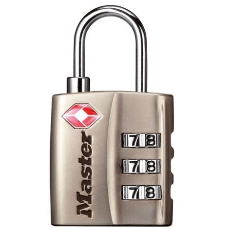 MASTER LOCK - Cadenas tsa 3 chiffres 30mm nickelé bl