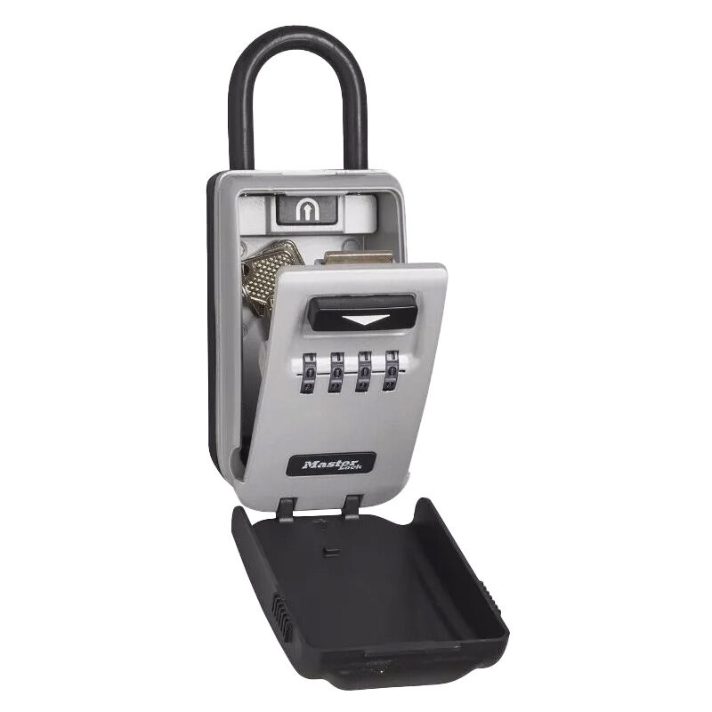 Master Lock - Caja fuerte para llaves retroiluminada - Impermeable - Con arco - Mediana - 5424EURD - Caja de seguridad