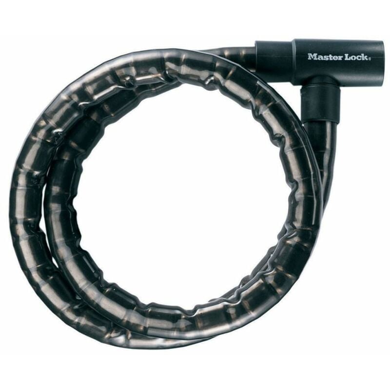 

Master Lock - Candado de cable con llave acero 1,2 m x 22 mm 8115EURDPS - Negro