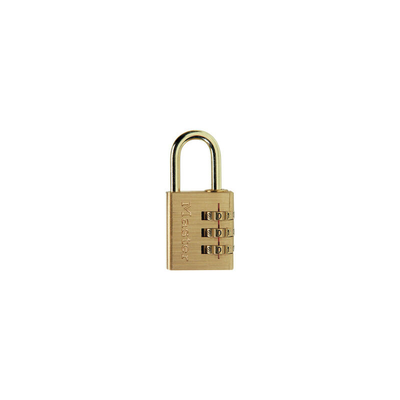 Candado de combinación programable masterlock de 30 mm de ancho - Acabado latón - 630EURD