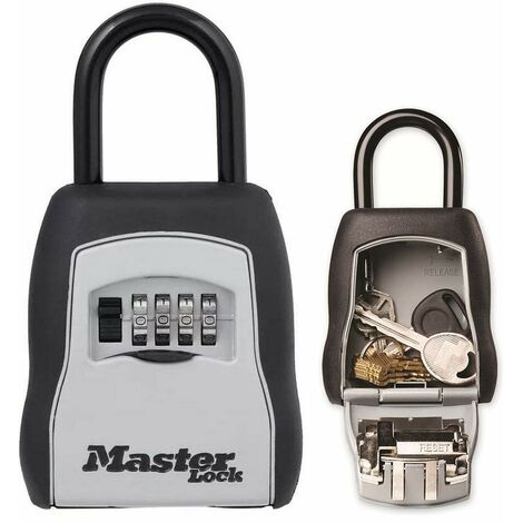 Master Lock Cassaforte Per Chiavi [Medio] [Con Arco] - 5400Eurd - Casseta Di Sicurezza Per Chiavi, Nero/Grigio, Medium