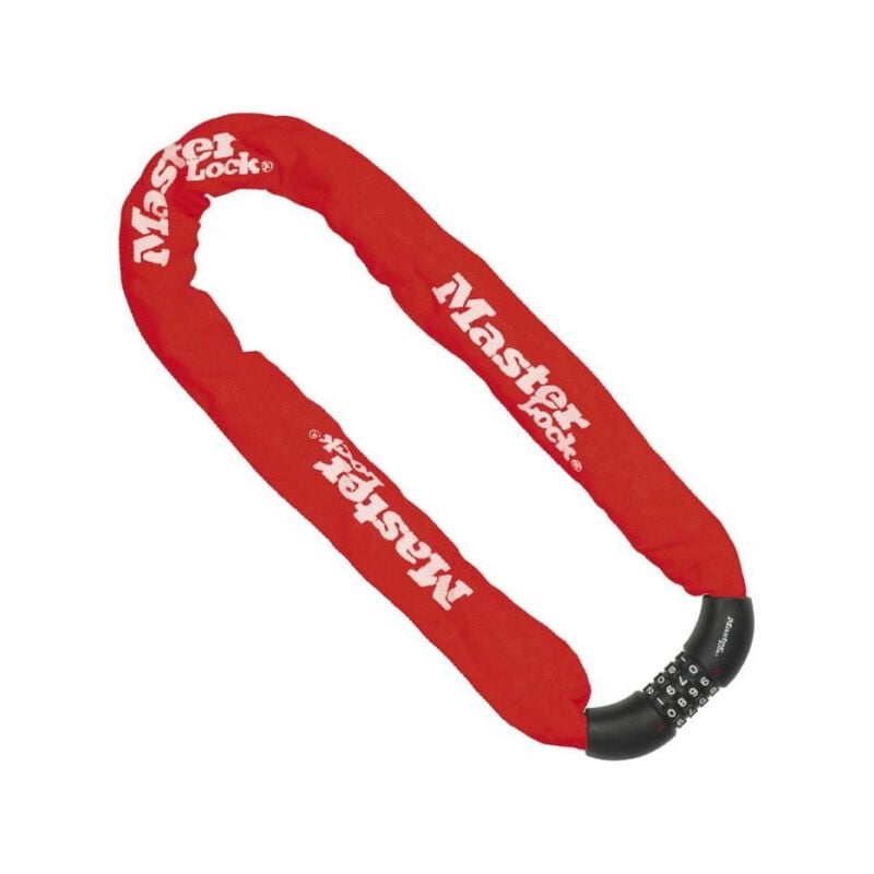 Master Lock - Chaîne Antivol Vélo [Combinaison] [90 cm Chaîne] [Rouge] 8392EURDPROCOLR